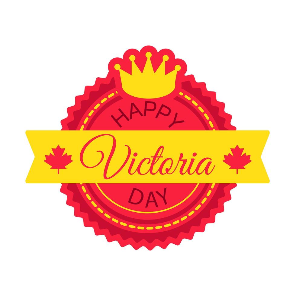 gelukkige victoria day sticker vector
