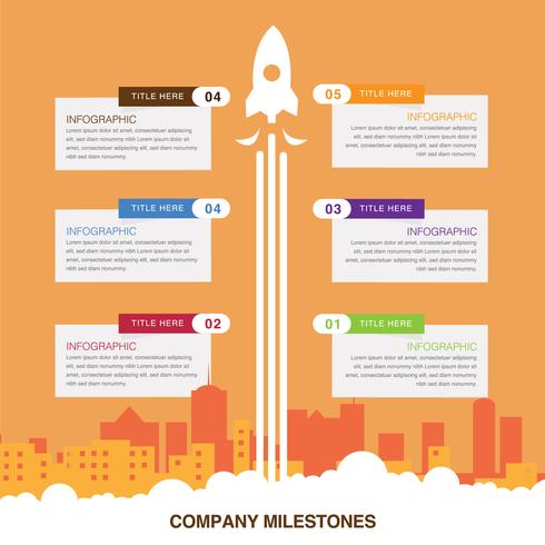 Vector-elementen voor infographic. Sjabloon voor diagram, grafiek, presentatie en grafiek. vector