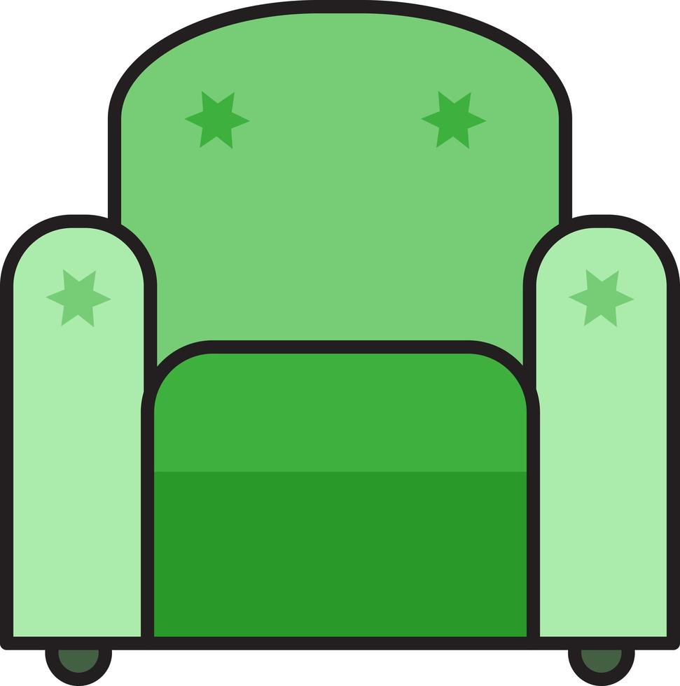 fauteuil comfortabele baas meubels pictogram vector