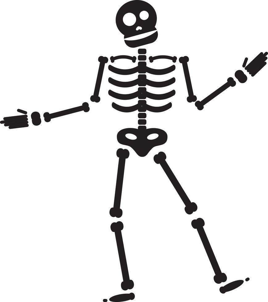 happy halloween skelet vectorillustratie vector
