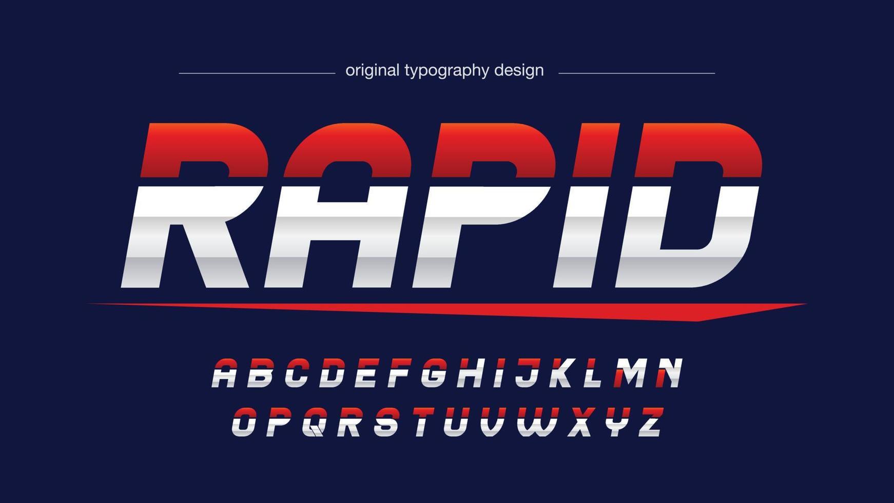 rood en chroom futuristische sport gaming typografie vector