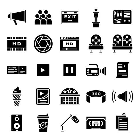 Cinema-iconen pack vector