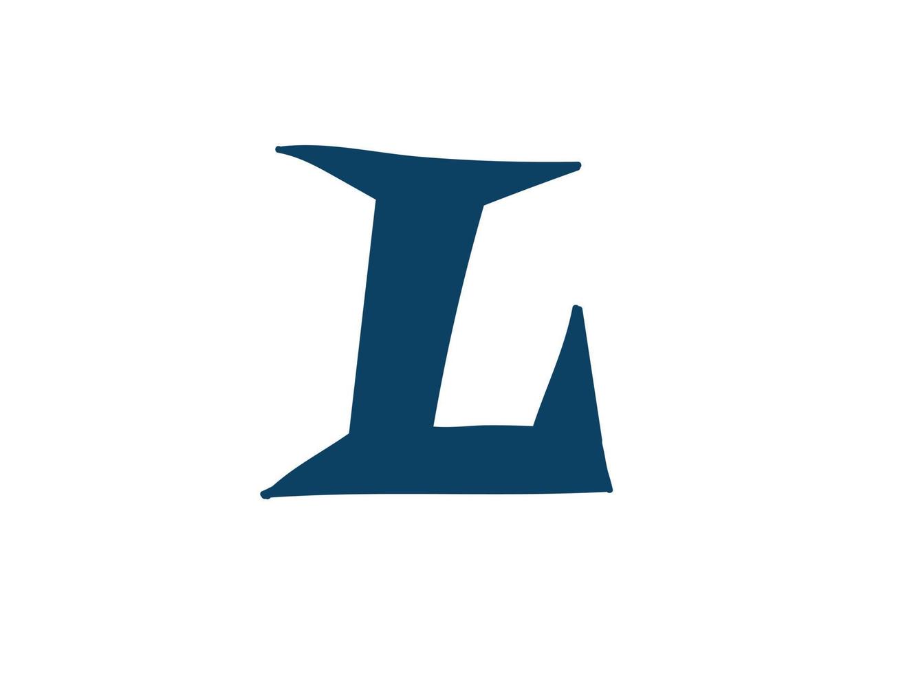 Latijnse letter. vector. logo voor het bedrijf. icoon voor de site. aparte letter van het alfabet. prikkeldraad aangename vorm. vector
