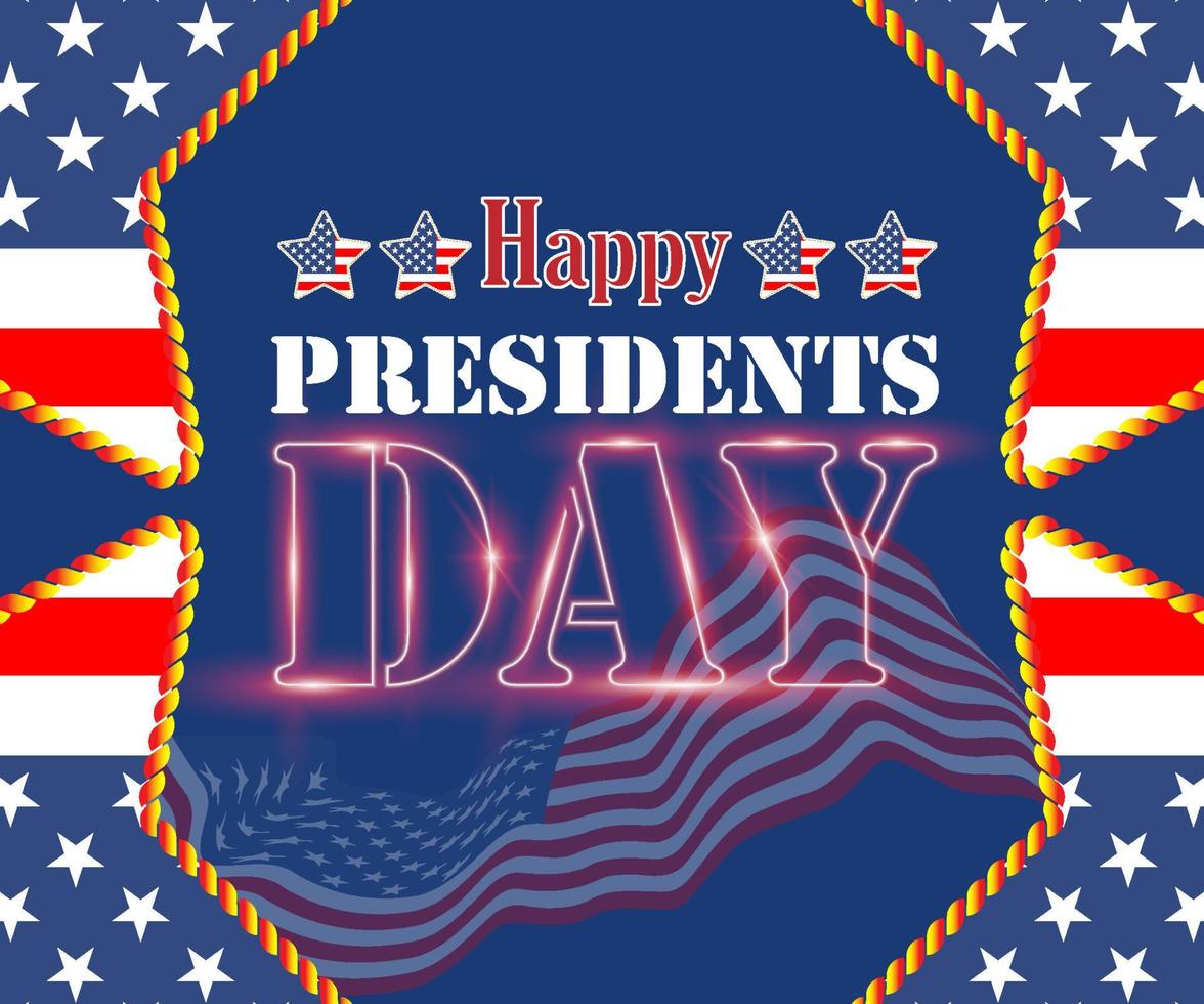 happy president's day poster illustratie, goed voor spandoek, poster, wenskaart, vectorillustratie vector