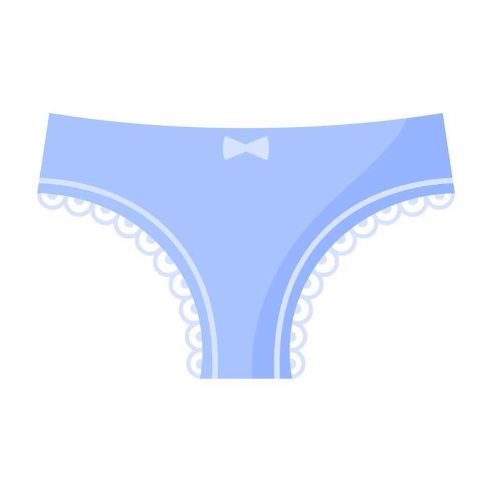 vrouwen blauwe lingerie slipje. mode-concept. vector