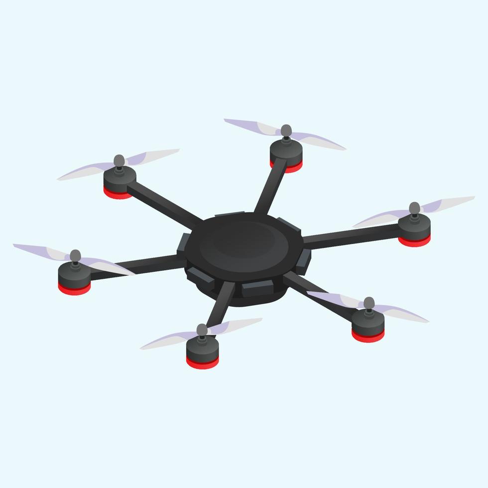 drones quadrocopters isometrische digitale vliegtuigen vector