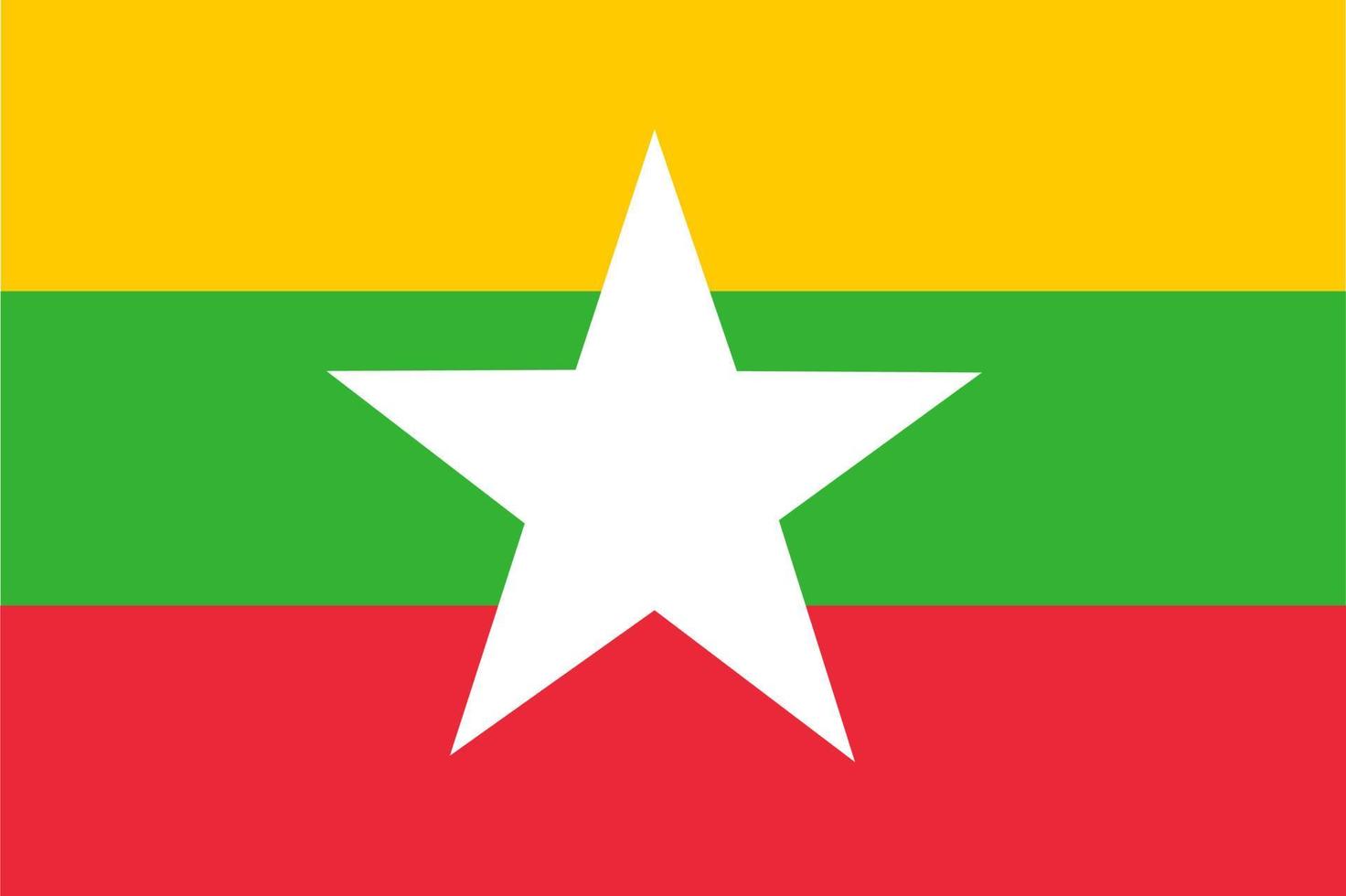 Myanmar vlag vector illustratie