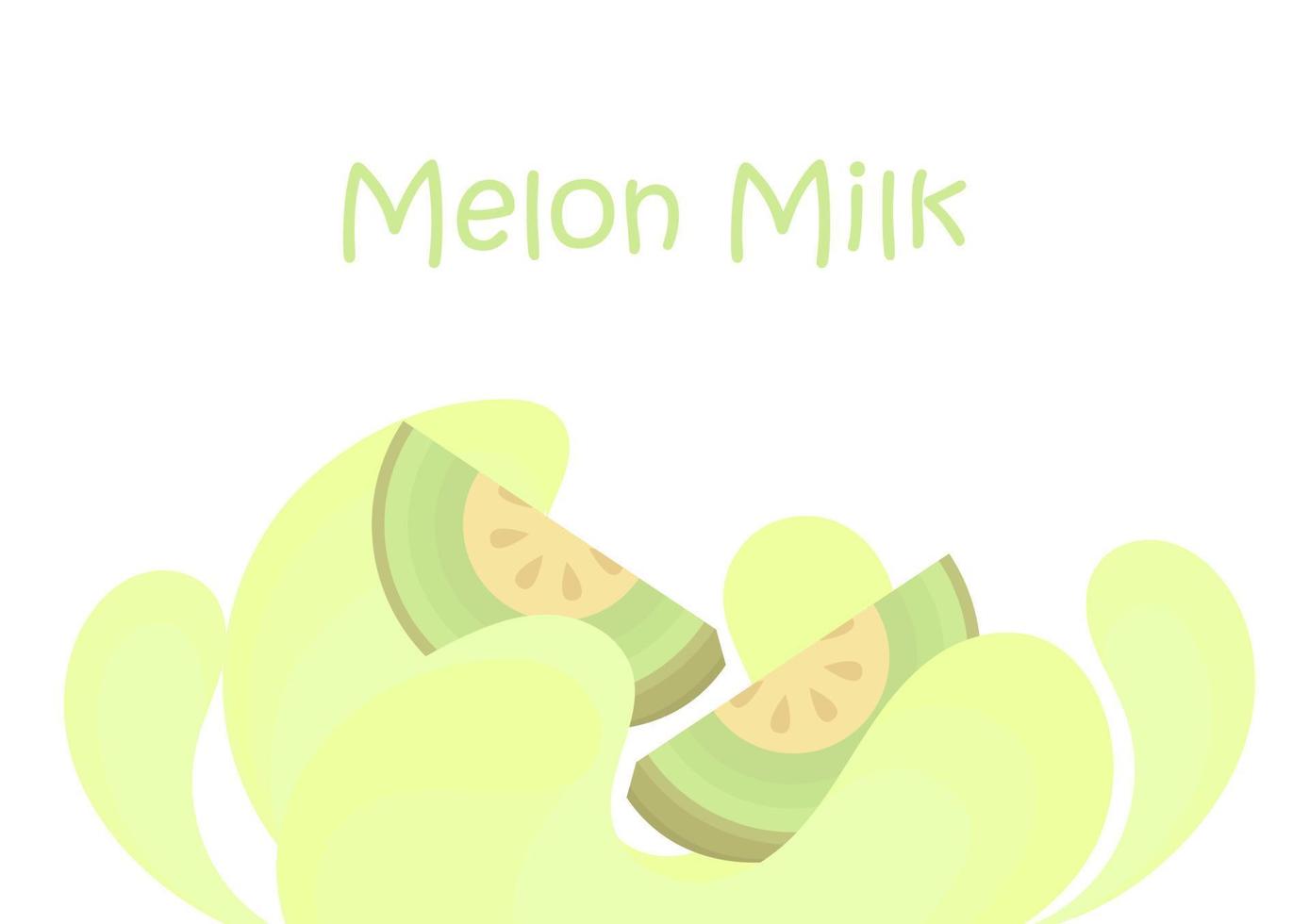 meloen melk achtergrond vector