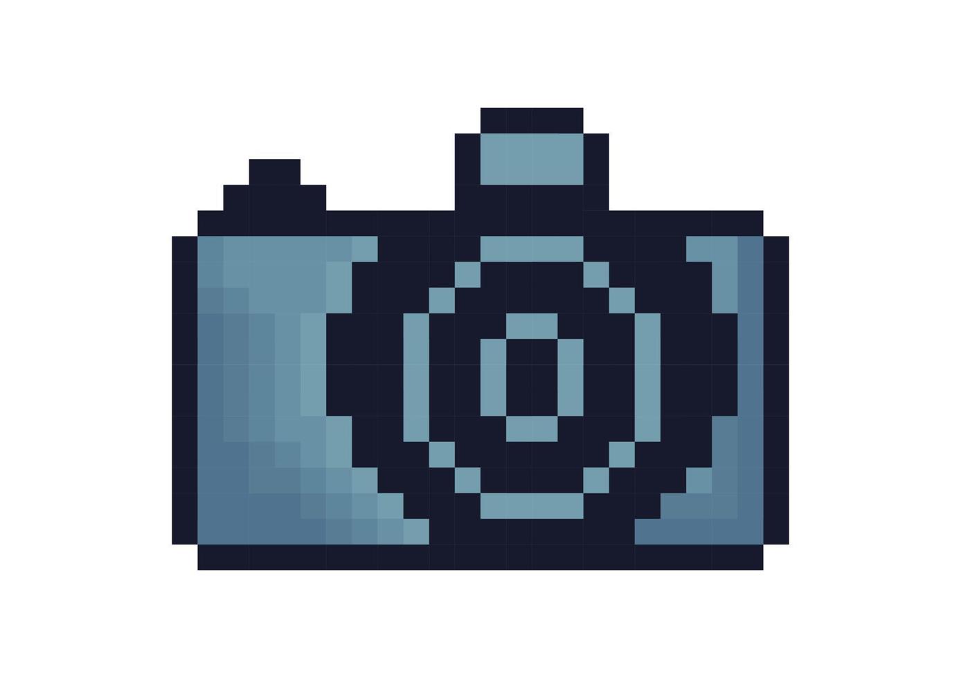 camera-illustratie in pixelstijl vector