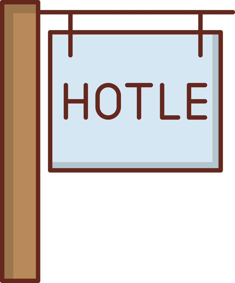 hotel kleur lijn pictogrammen vector