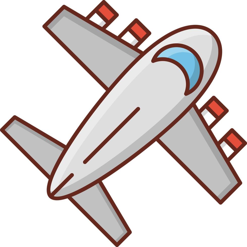 vliegtuig kleur lijn pictogrammen vector