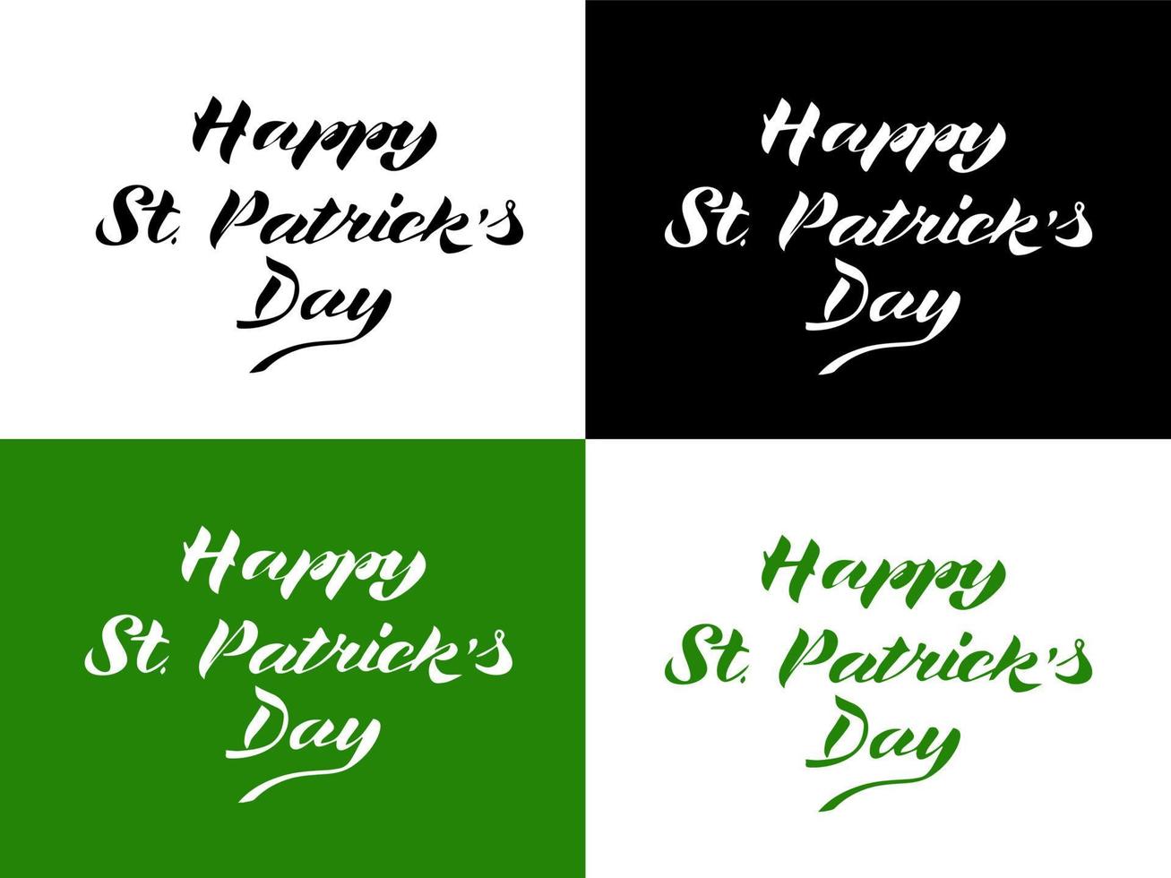 vectorillustratie. gelukkige st. patrick's day handverdrinking belettering. vector