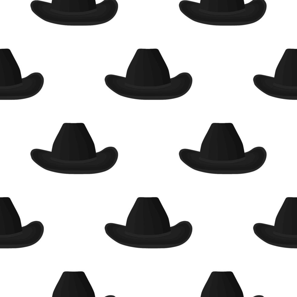 illustratie op thema gekleurd patroon hoeden cowboy vector