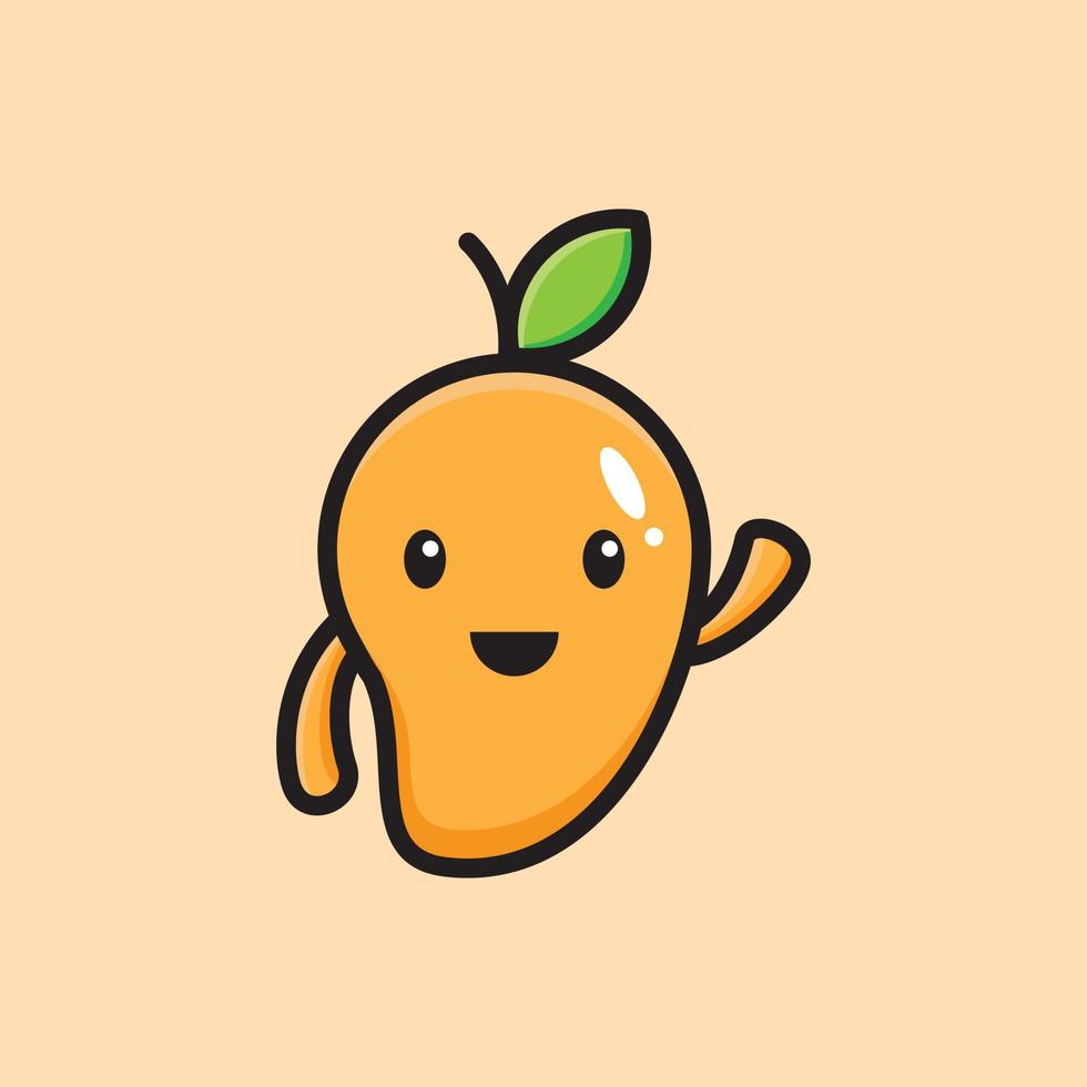 schattige mango illustratie vector