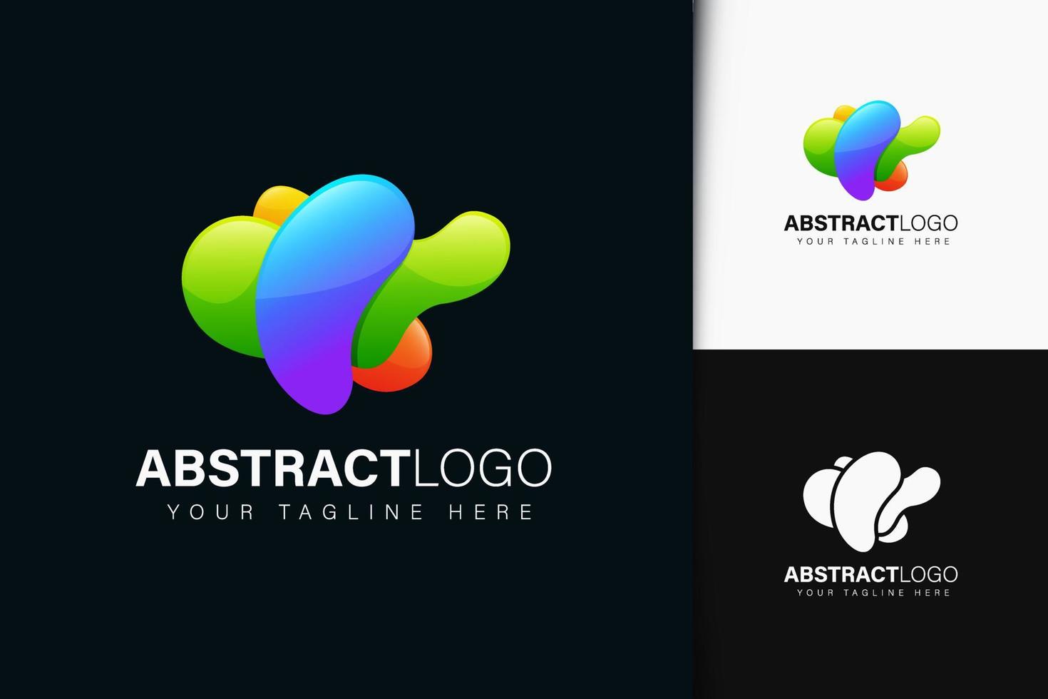 abstract logo-ontwerp met verloop vector