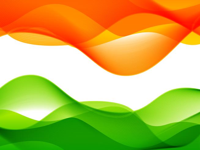 ontwerp van de golfstijl het Indische vlag vector