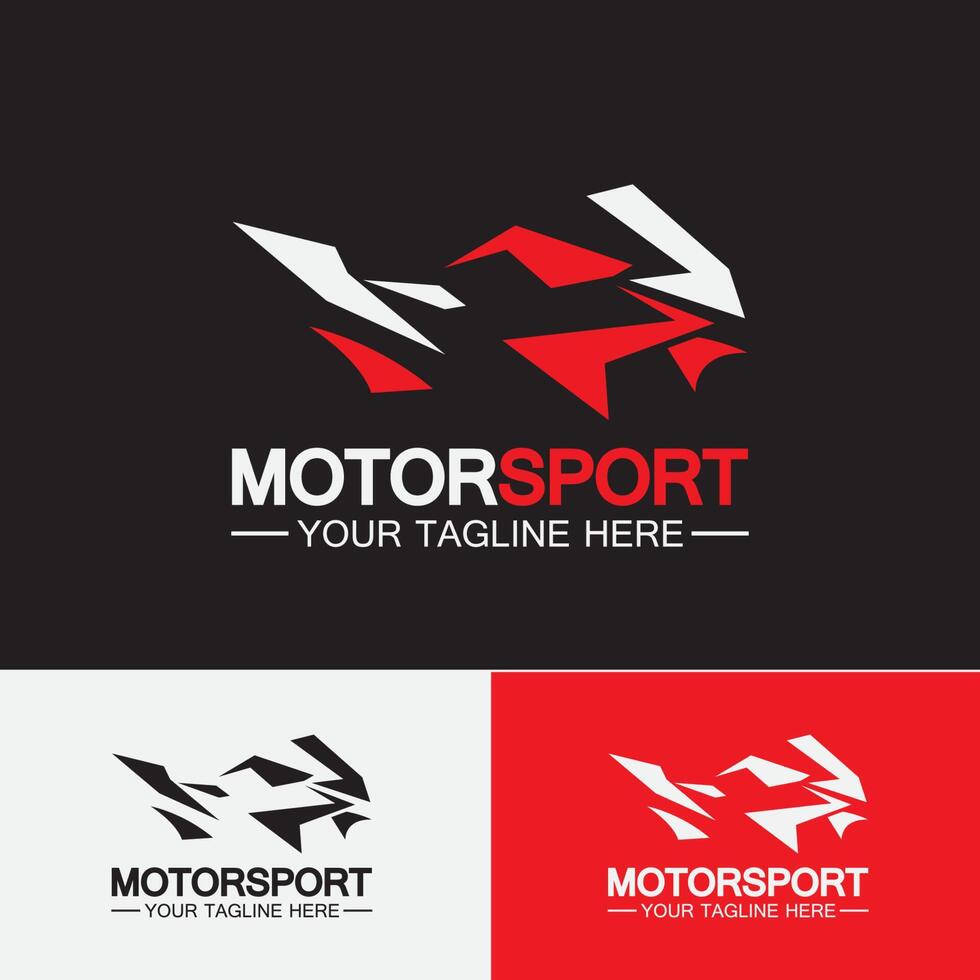 motorfiets sport logo symbool vector illustratie ontwerpsjabloon