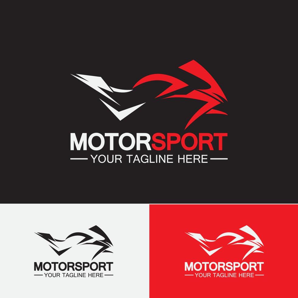 motorfiets sport logo symbool vector illustratie ontwerpsjabloon