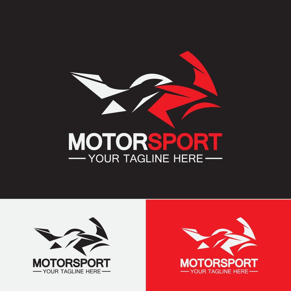 motorfiets sport logo symbool vector illustratie ontwerpsjabloon