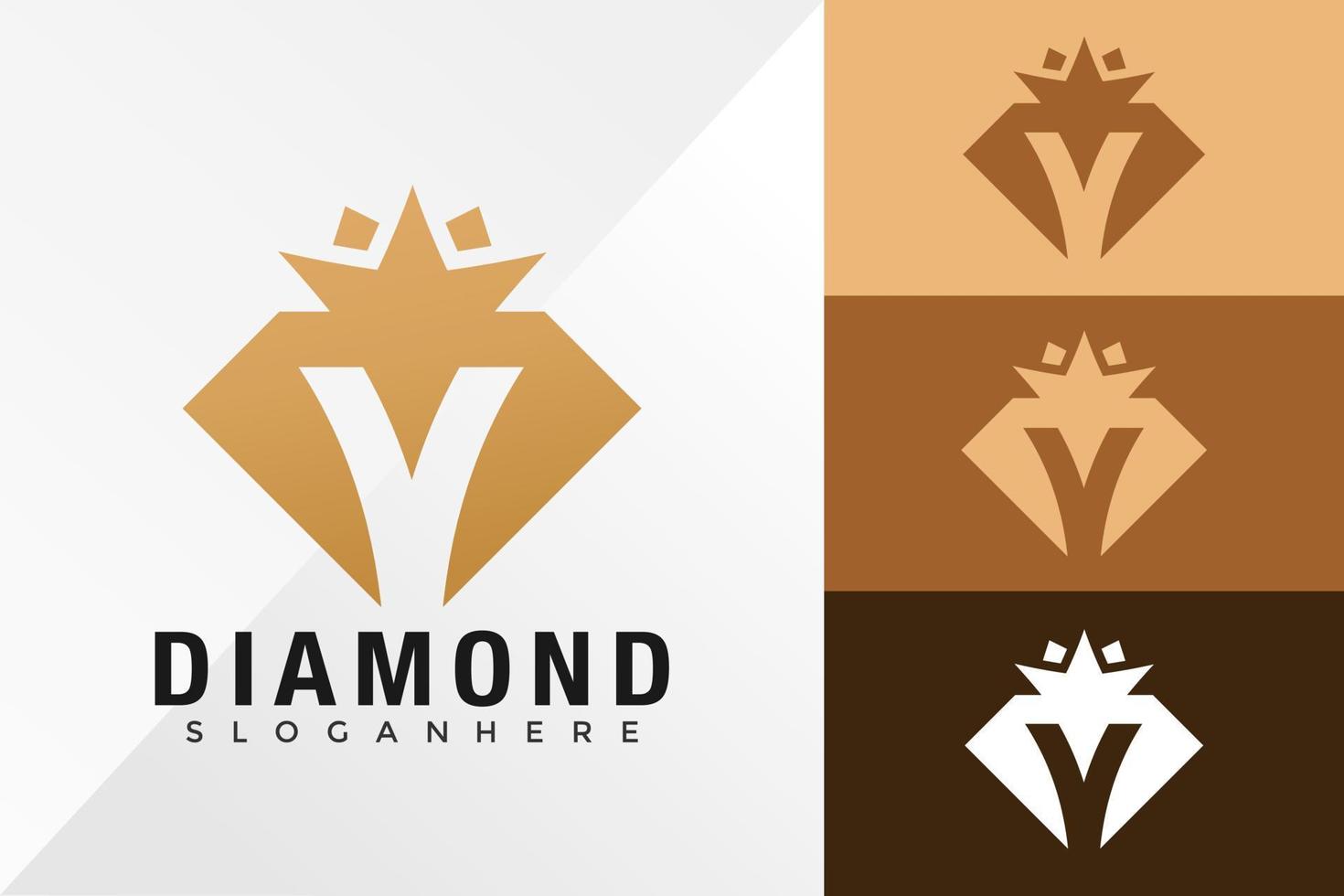 diamant letter m logo ontwerp vector illustratie sjabloon