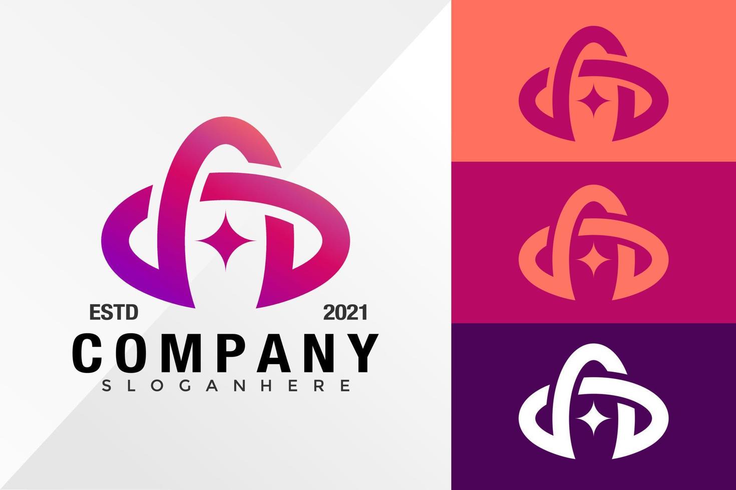 letter a galaxy logo ontwerp vector sjabloon