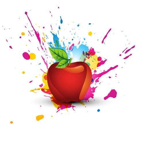 abstract kleurrijk appelontwerp vector