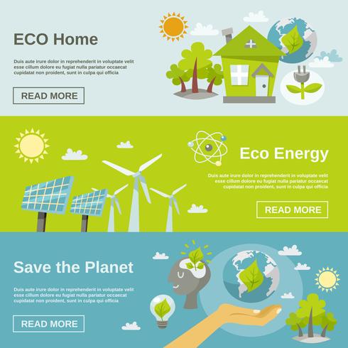 eco energiebanner vector