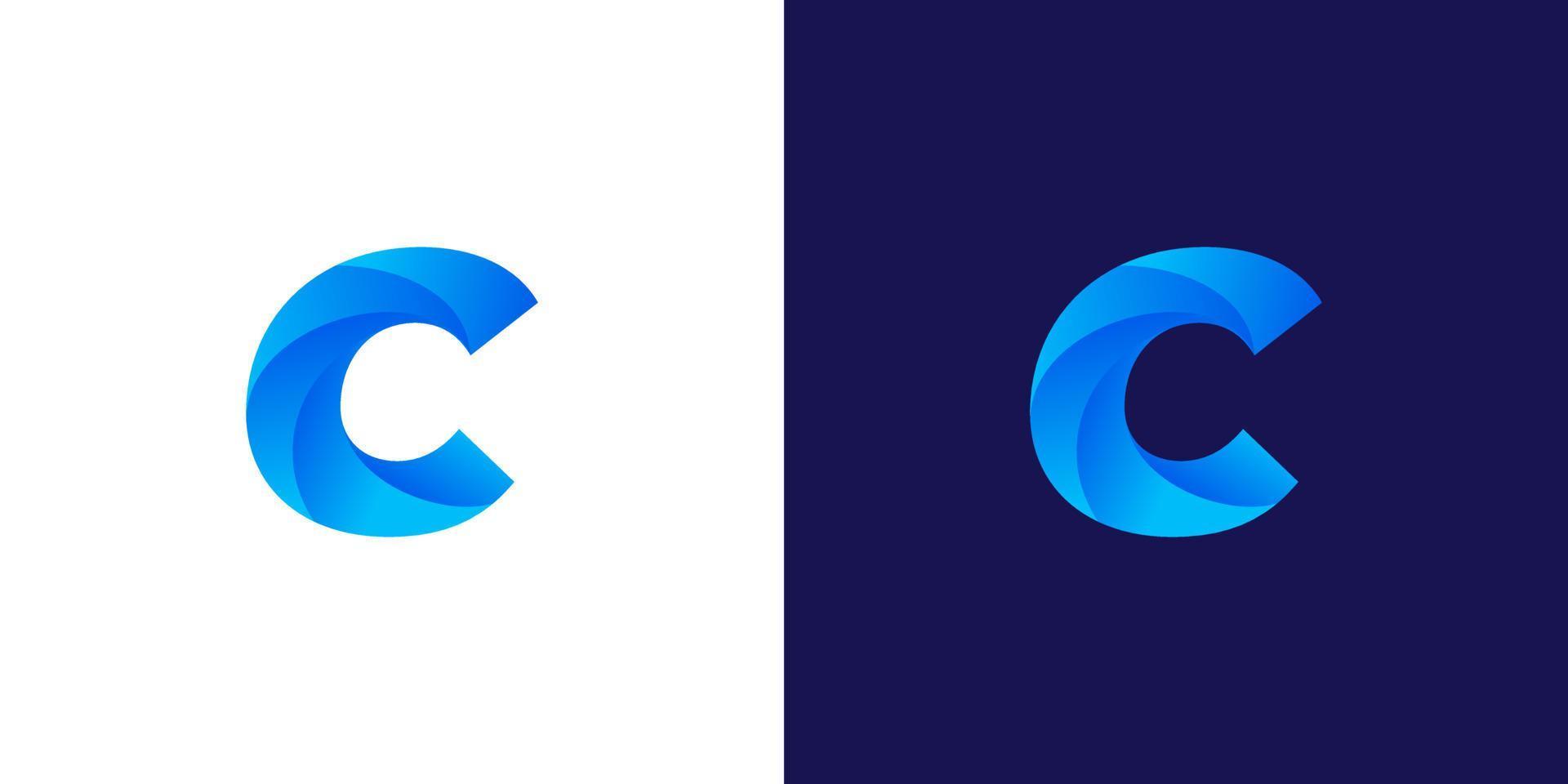 c logo-ontwerp. modern letter c logo-ontwerp. vector