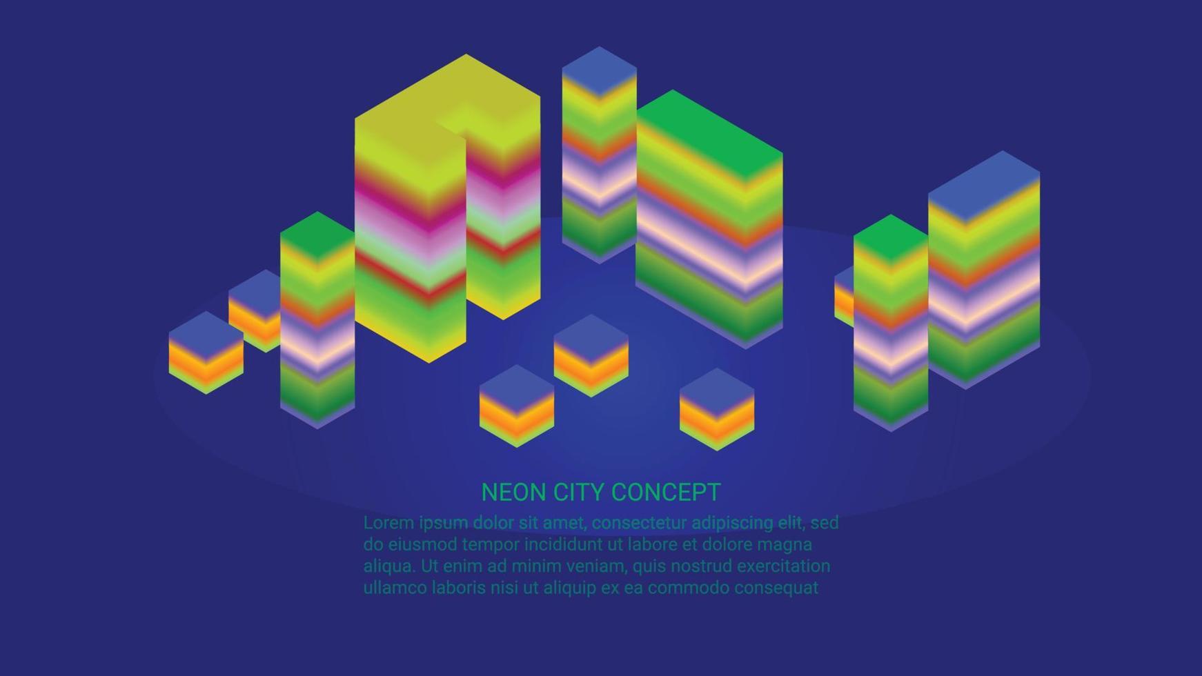 neon stadsconcept vector