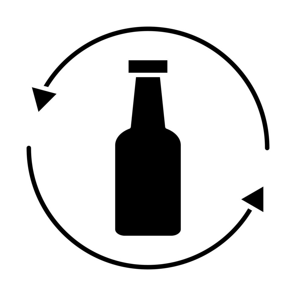 glas recycle glyph icon vector