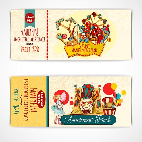 Pretpark-tickets vector