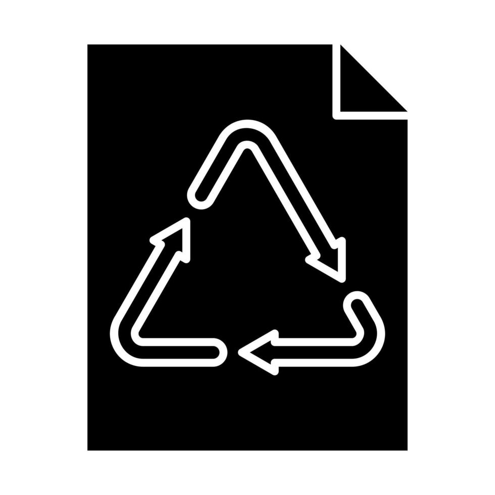 papier recycle glyph-pictogram vector