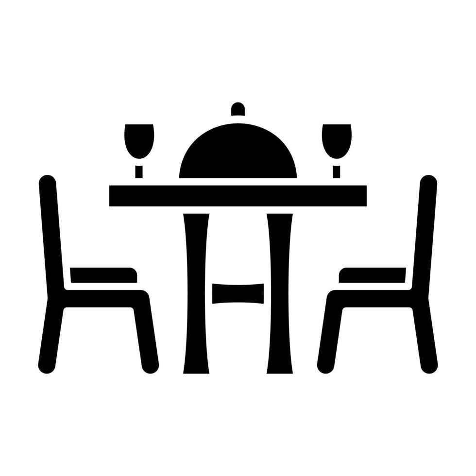 eettafel glyph icon vector