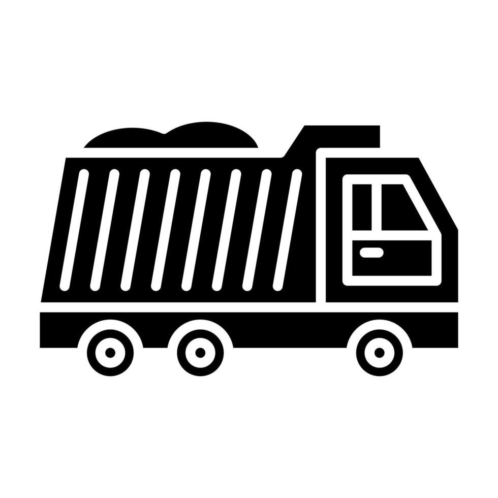 glyph-pictogram voor dumptrucks vector