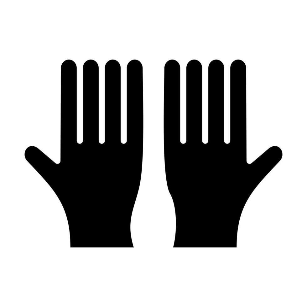 werkhandschoenen glyph icon vector