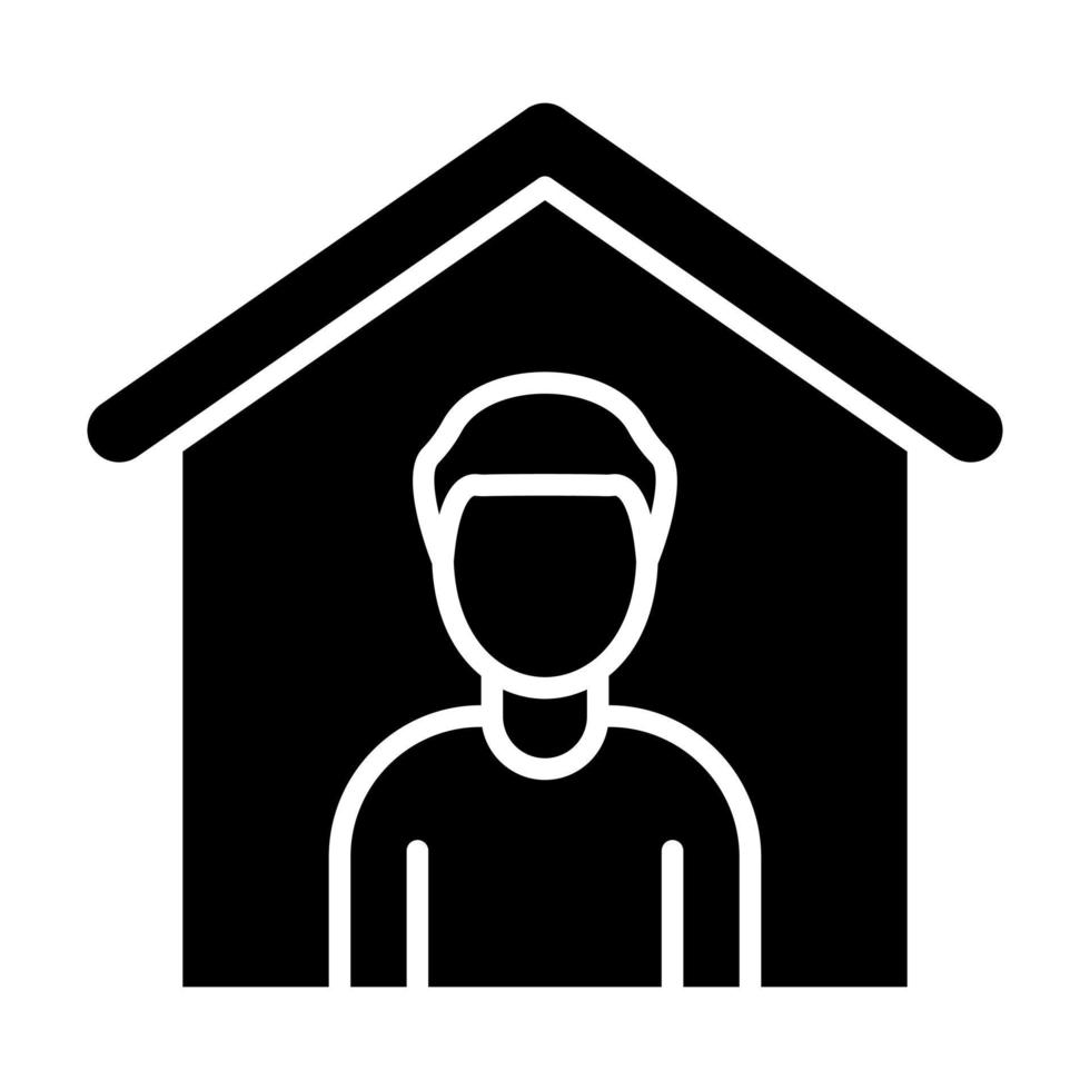 glyph-pictogram voor vastgoedbeheerder vector