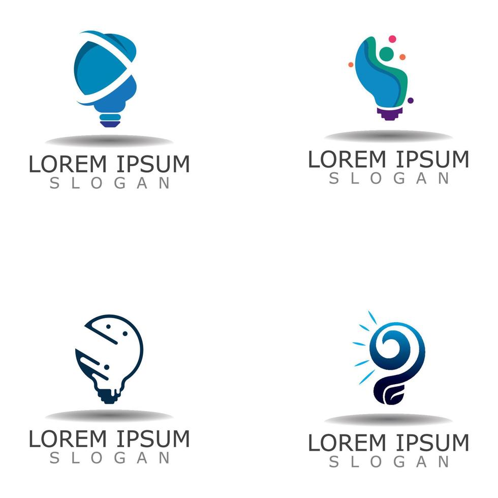 lamp slim logo idee ontwerp van digitaal kleurrijk symbool en pictogram lamp vector