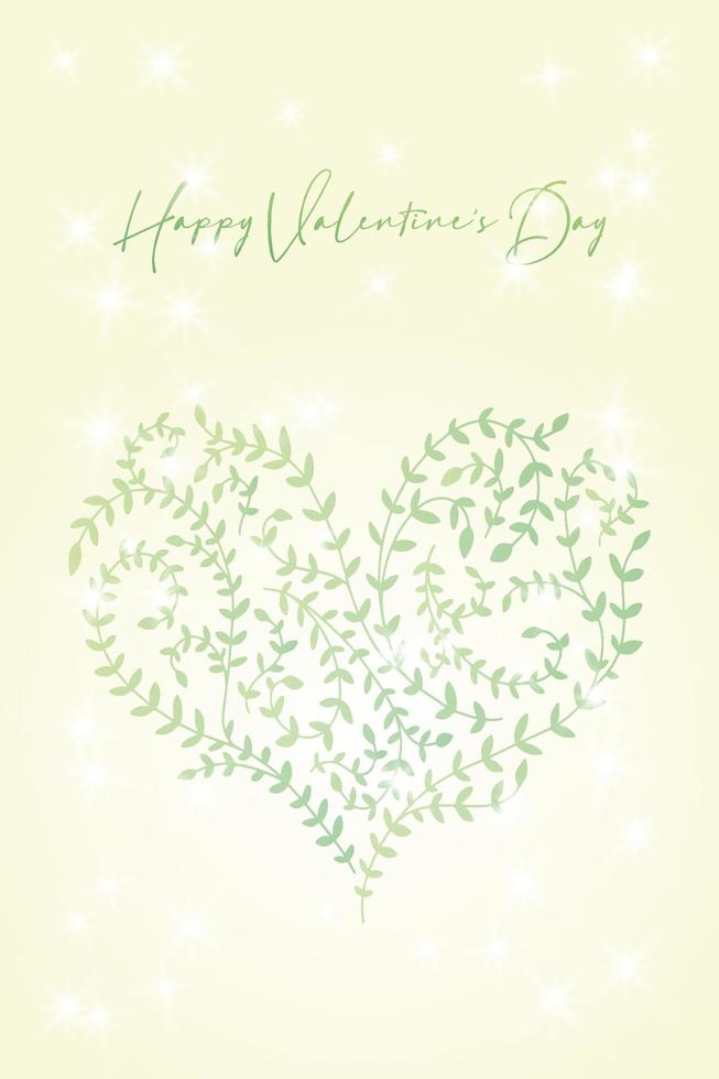 Valentijnsdag wenskaart banner uitnodiging flyer brochure. pastelkleur delicate schattige vrouwelijke stijl. hartvorm en minimalistische modebelettering vector