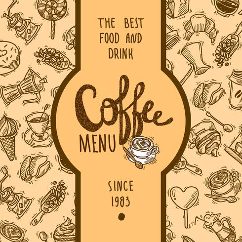 Koffie Menu Label vector