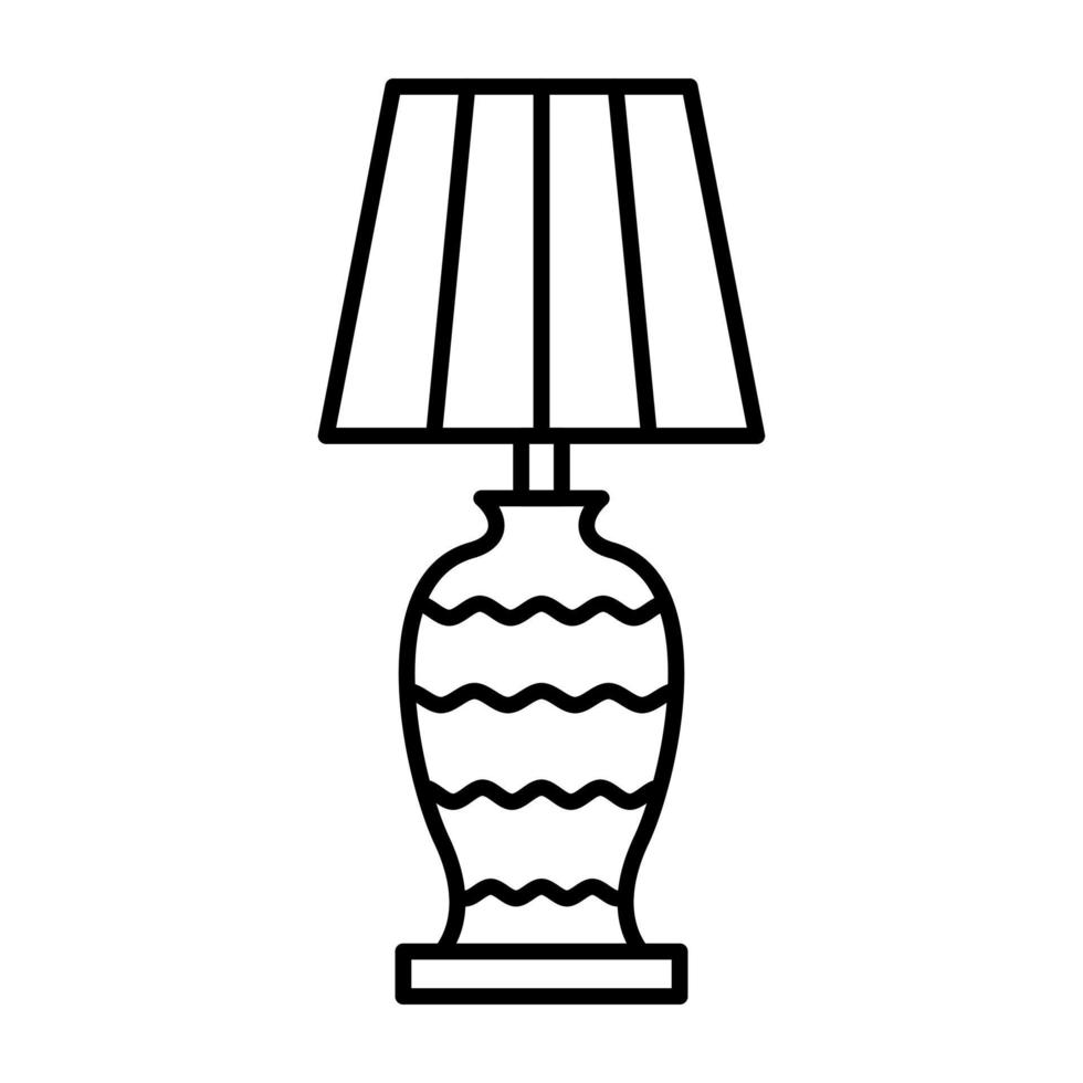 lamp lijn icoon vector