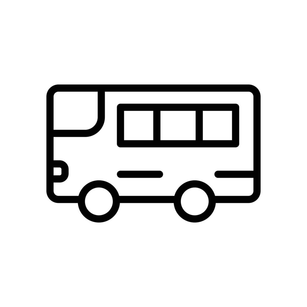 bus icoon. overzicht stijlicoon. eenvoudige illustratie. bewerkbare streek. ontwerpsjabloon vector