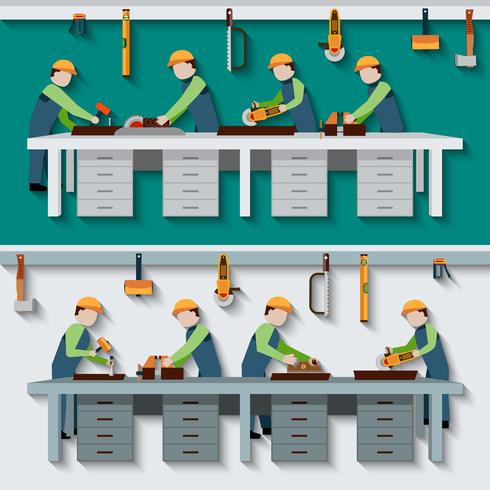 Timmerwerk Workshop Illustratie vector