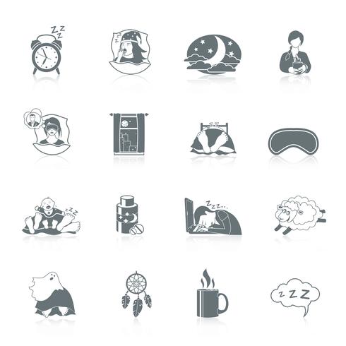 Slaaptijd Icon Set vector