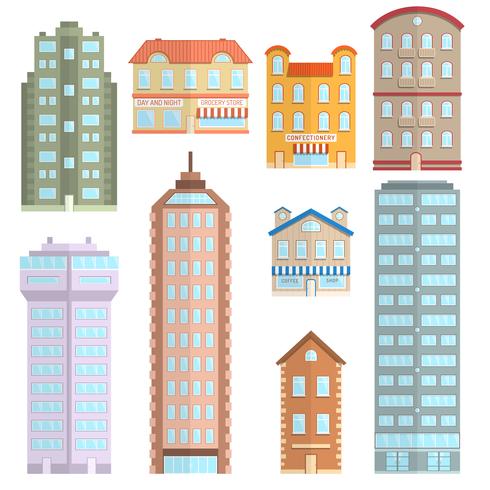 Huis Icons Flat Set vector