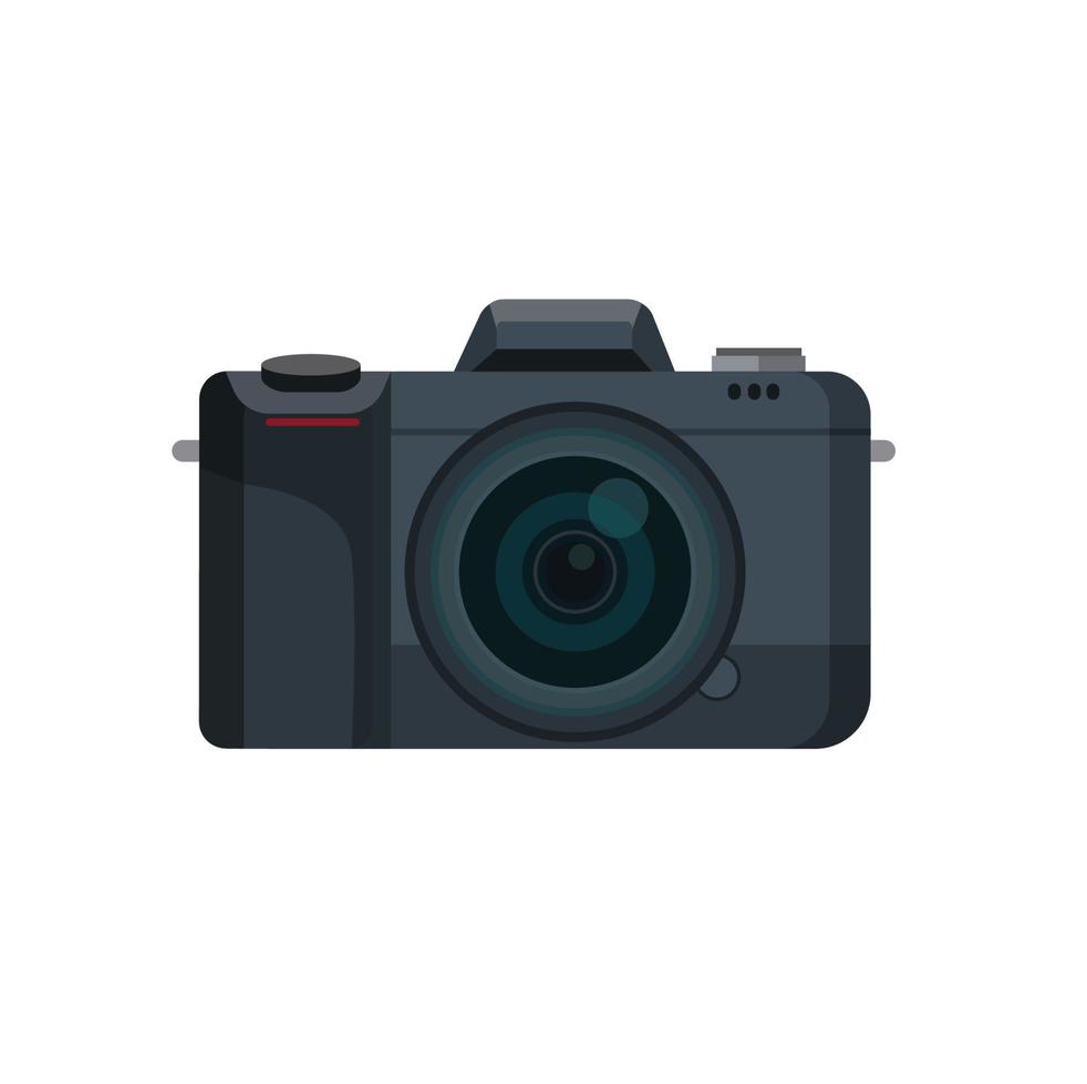 digitale slr camera vlakke afbeelding concept ontwerp vector