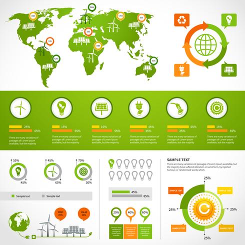 Energie infographics lay-out sjabloon vector