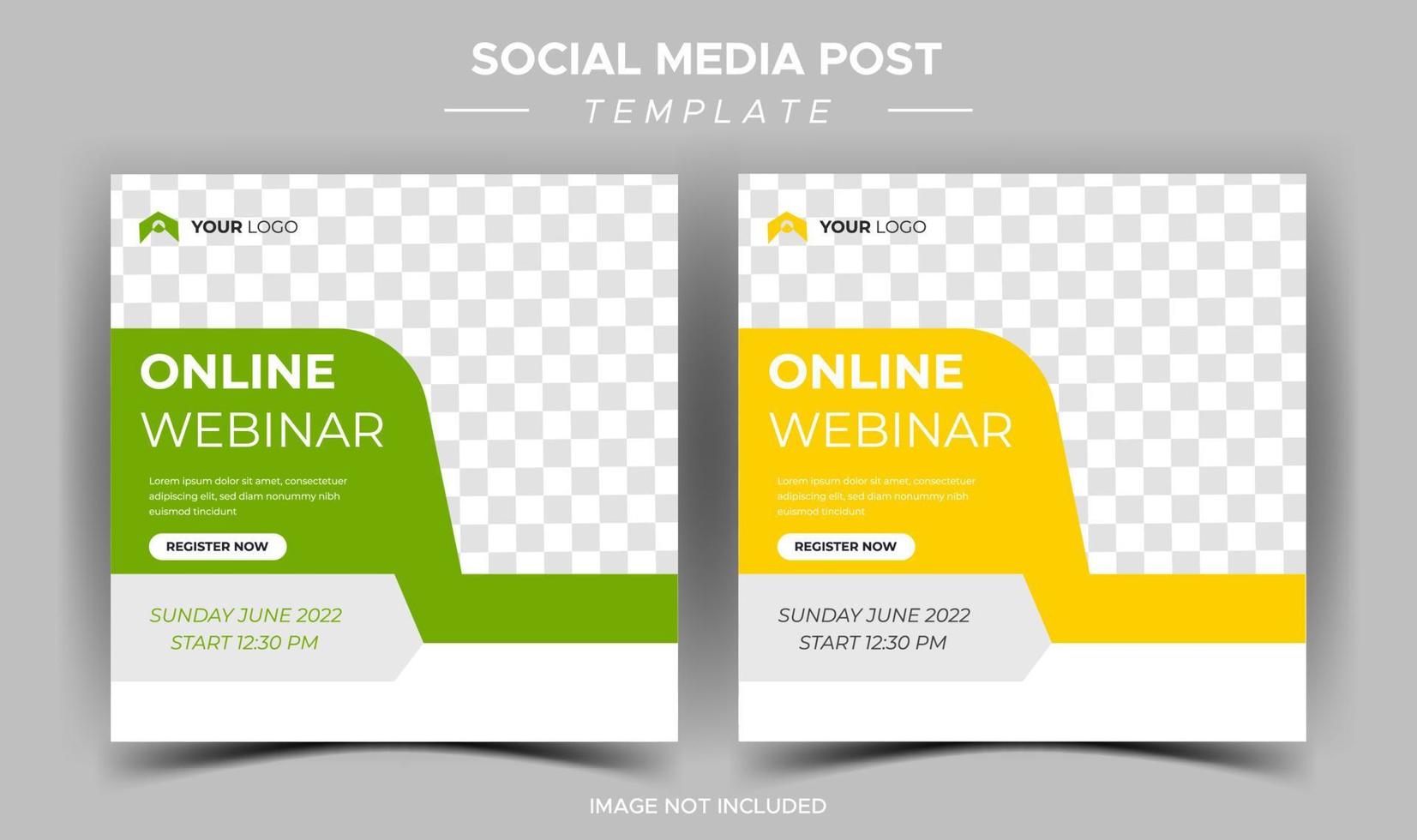 digitale marketing live webinar sociale media sjabloon vector