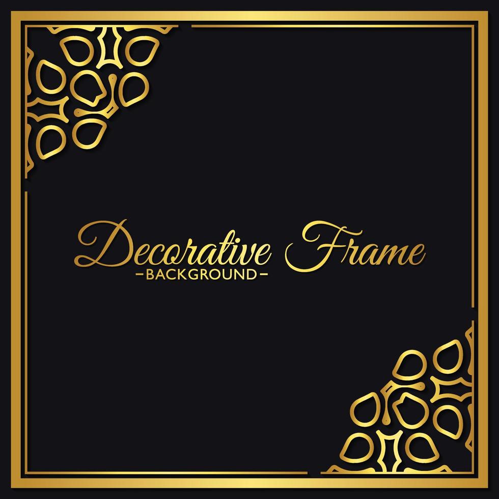 luxe gouden bloemenachtergrond met Decoratief frame vector