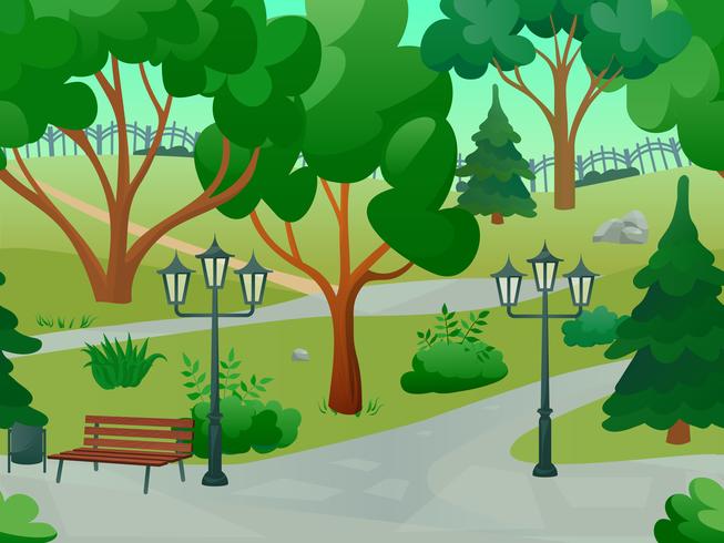 Parklandschap Illustratie vector