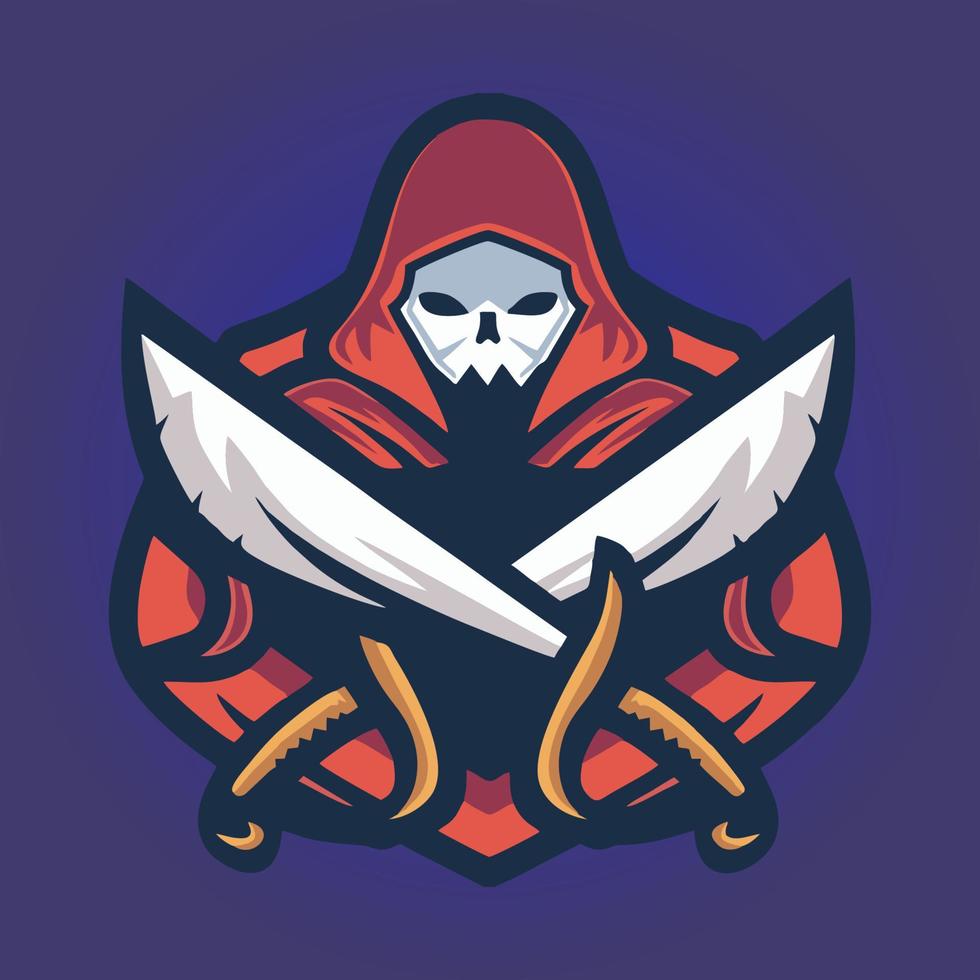 gamer mascot logo ontwerp vector, gamer illustratie voor sportteam. moderne illustratorconceptstijl voor badge vector